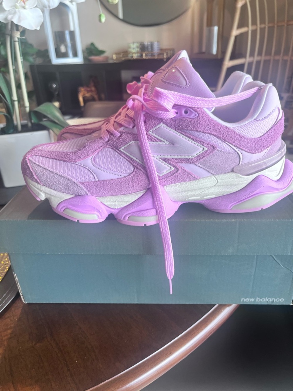 New Balance 9060 Cherry Blossom Athletic Shoes - Picture 7 of 8
